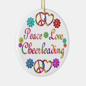 PEACE LOVE CHEERLEADING KERAMISCH ORNAMENT (Rechts)