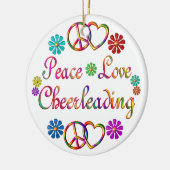 PEACE LOVE CHEERLEADING KERAMISCH ORNAMENT (Links)