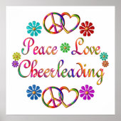 PEACE LOVE CHEERLEADING POSTER (Voorkant)