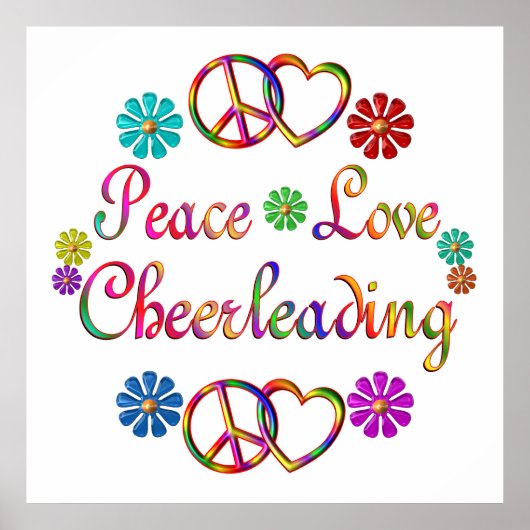 PEACE LOVE CHEERLEADING POSTER (Voorkant)
