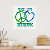 Peace Love CHEERLEADING Poster (Keuken)