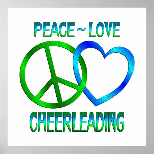 Peace Love CHEERLEADING Poster (Voorkant)