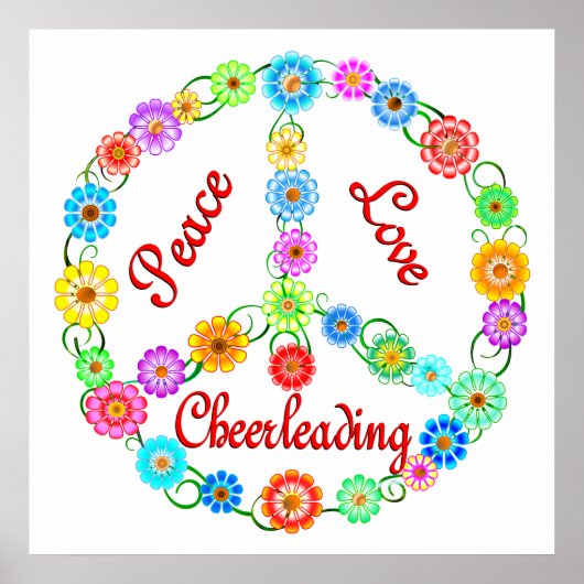 Peace Love Cheerleading Poster (Voorkant)