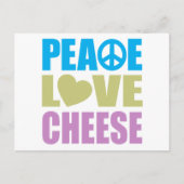 Peace Love Cheese Briefkaart (Voorkant)