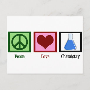 Peace Love Chemistry Briefkaart