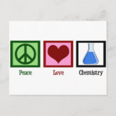 Peace Love Chemistry Briefkaart (Voorkant)