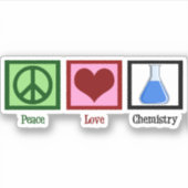 Peace Love Chemistry-laptop Sticker (Voorkant)