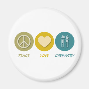 Peace Love Chemistry Magneet
