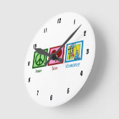 Peace Love Chemistry Ronde Klok (Hoek)