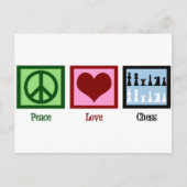 Peace Love Chess Briefkaart (Voorkant)