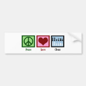 Peace Love Chess Bumpersticker (Voorkant)