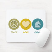 Peace Love Chess Muismat (Met muis)