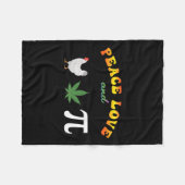 Peace Love Chicken Pot Pi Day Fleece Deken (Voorkant (Horizontaal))