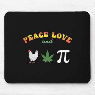 Peace Love Chicken Pot Pi Day Muismat