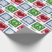 Peace Love Chickens Cute Chicken Kerstmis Cadeaupapier (Hoek)