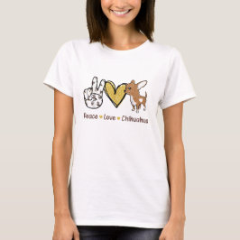 Peace Love Chihuahua Dog T-shirt