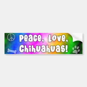 Peace Love Chihuahuas Bumpersticker