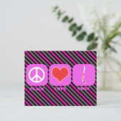 Peace Love Chili Briefkaart (Staand voorkant)