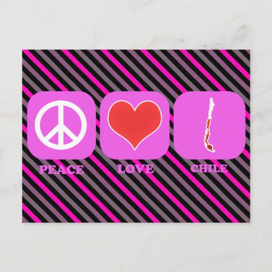 Peace Love Chili Briefkaart (Voorkant)