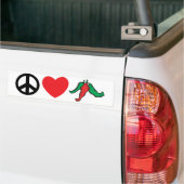 Peace Love Chili Peppers Bumpersticker (Op Truck)