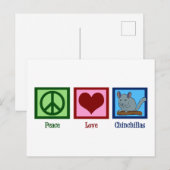 Peace Love Chinchillas Briefkaart (Voorkant / Achterkant)
