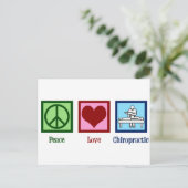 Peace Love Chiropractic Briefkaart (Staand voorkant)