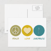 Peace Love Chiropractic Briefkaart (Voorkant / Achterkant)