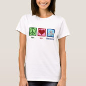 Peace Love Chiropractic - Cute Chiropractor T-shirt (Voorkant)