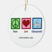 Peace Love Chiropractic Cute Custom Chiropractor Keramisch Ornament (Links)