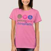 Peace Love & Chiropractic Tie Dye T-Shirt (Voorkant)
