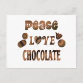 Peace Love Chocolate Briefkaart (Voorkant)