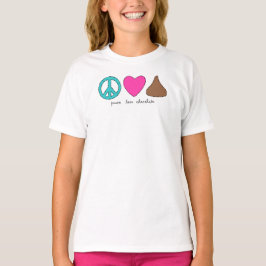 Peace Love Chocolate Hip Mode T-shirt