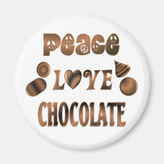 Peace Love Chocolate Magneet