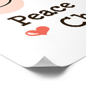 Peace Love Chocolate Poster (Hoek)