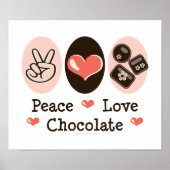 Peace Love Chocolate Poster (Voorkant)