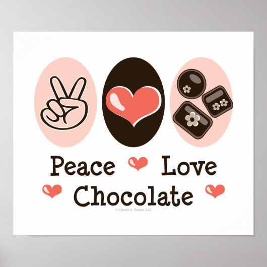 Peace Love Chocolate Poster (Voorkant)