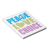 Peace Love Choice Notitieblok (Schuin)