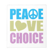 Peace Love Choice Notitieblok (Voorkant)