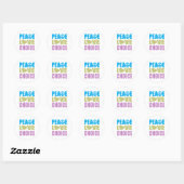 Peace Love Choice Ronde Sticker (Vel)