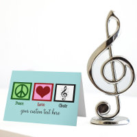 Peace Love Choir Cute Custom Chorale Kerstkerst