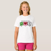Peace Love Choir Cute Custom Chorus Girls T-shirt (Voorkant volledig)