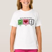 Peace Love Choir Cute Custom Chorus Girls T-shirt (Voorkant)