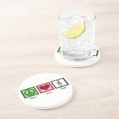 Peace Love Choir Zandsteen Onderzetter (Zijkant)