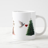 Peace Love Christmas Dove Mug – Specialty Jumbo  Grote Koffiekop (Rechts)