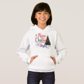 Peace Love Christmas Kids Pullover Hoodie (Voorkant volledig)