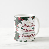 Peace Love Christmas Two-Tone Mug  Koffiemok (Voorkant rechts)