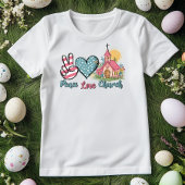 Peace Love Church Retro Christelijk T-shirt