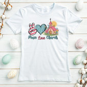 Peace Love Church Retro Christelijk T-shirt