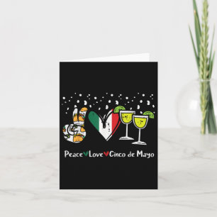 Peace Love Cinco De Mayo Party Fiesta Mexican Wome Kaart