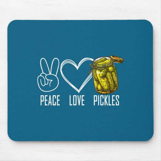 Peace Love Ckles Retro Jar Of Sliced Ckles Funny F Muismat (Voorkant)